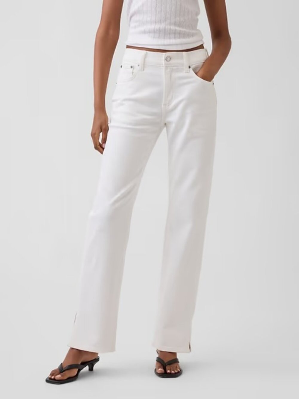 Gap "Vintage Slim" High Rise White Jeans - Size 27 Regular